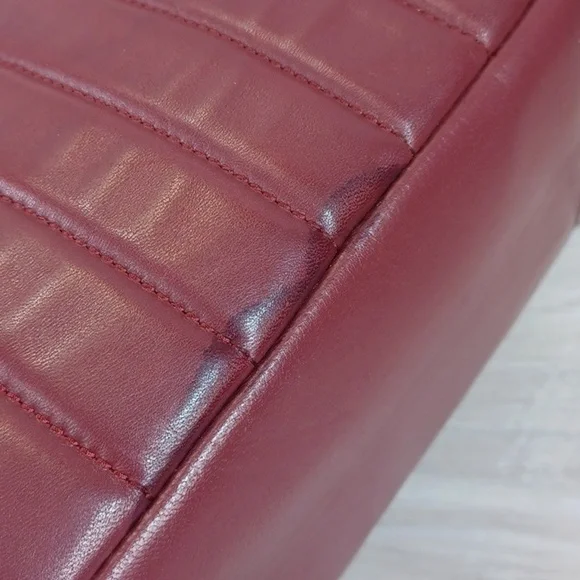 Henri Bendel 712 Zip Tote Laptop Bag  Burgundy - Picture 11 of 17